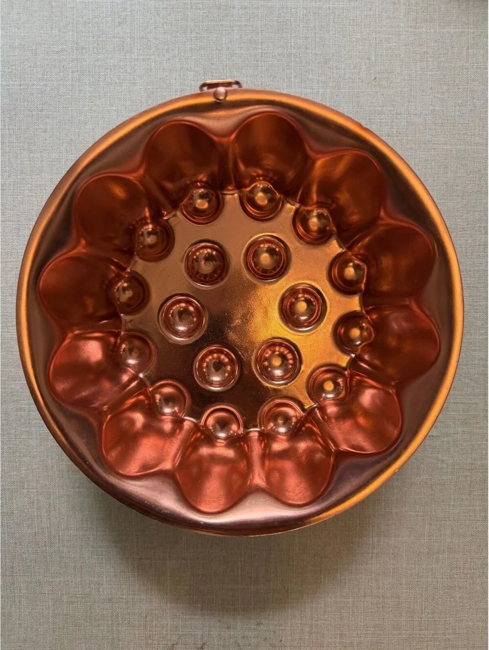 Vintage Copper Mold Round Bubble Design Wall Hanging Decor